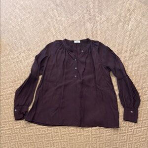 Closed Long Sleeve Relaxed Blouse